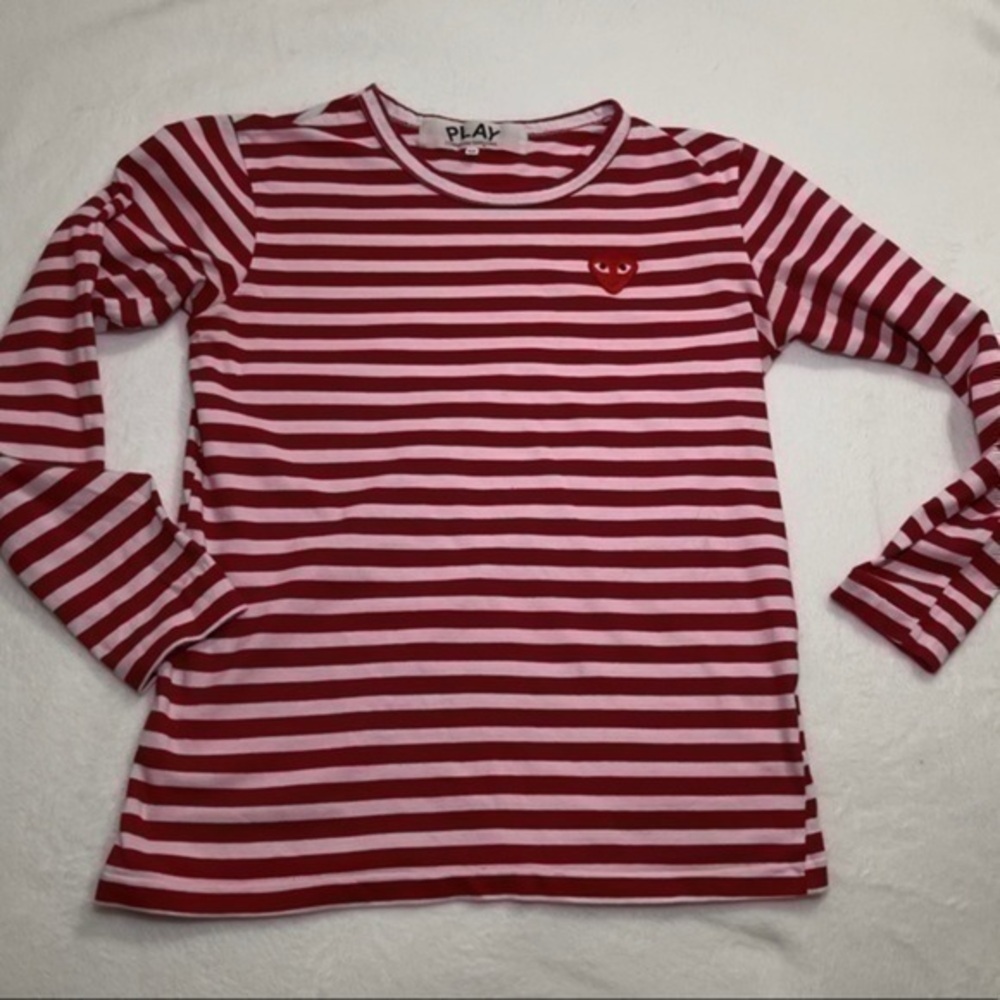 COMME des GARCONS PLAY Womens Striped Shirt Size M